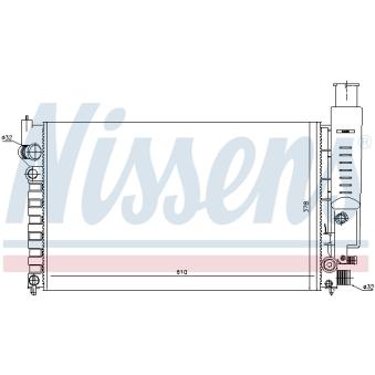 Radiateur, refroidissement du moteur NISSENS [698530]