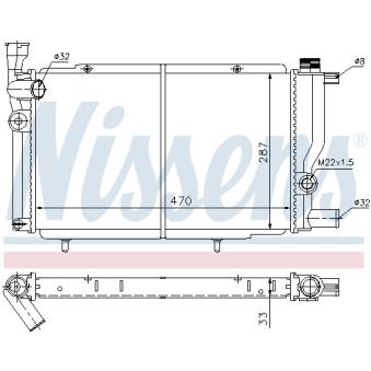 Radiateur, refroidissement du moteur NISSENS [698532]