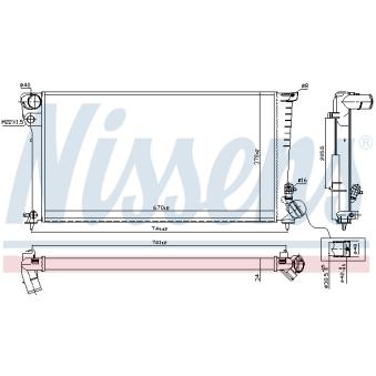 Radiateur, refroidissement du moteur NISSENS OEM 133041 Radiateur, refroidissement du moteur NISSENS OEM 133041