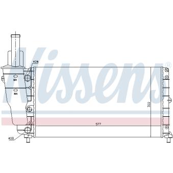 Radiateur, refroidissement du moteur NISSENS 698778 pour AUDI Q7 1.2 - 60cv
