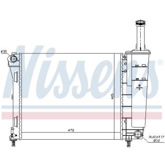 Radiateur, refroidissement du moteur NISSENS OEM 1898115