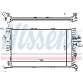 Radiateur, refroidissement du moteur NISSENS OEM 95513832