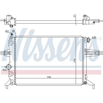 Radiateur, refroidissement du moteur NISSENS 699995 pour OPEL ASTRA 1.6 - 101cv