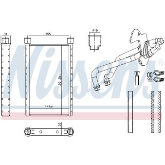 Système de chauffage NISSENS 707282 pour BMW Série 3 325 i - 218cv