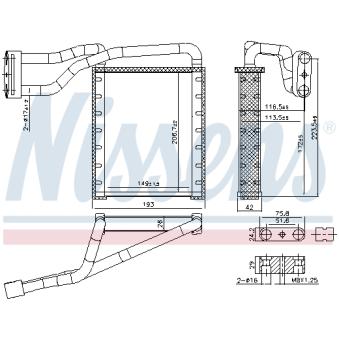Système de chauffage NISSENS 707306 pour FORD TRANSIT CUSTOM 2.0 TDCi - 170cv
