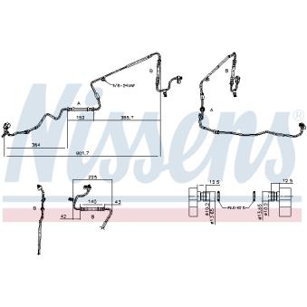 Conduite à haute pression, climatisation NISSENS 840224 pour BMW Série 3 320 d - 177cv Conduite à haute pression, climatisation NISSENS 840224 pour BMW Série 3 320 d - 177cv
