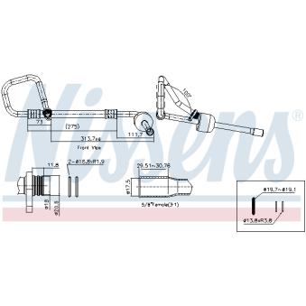 Conduite à basse pression, climatisation NISSENS [841512]