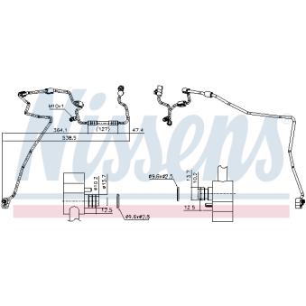 Conduite à haute pression, climatisation NISSENS 841819 pour VOLVO S60 2.0 TDI - 110cv