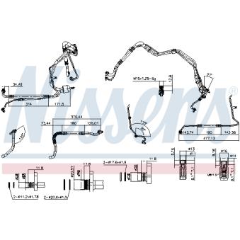 Conduite à haute/basse pression, climatisation NISSENS 842651
