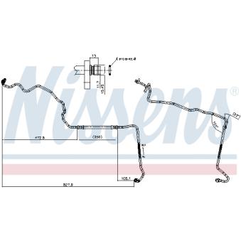 Conduite à haute pression, climatisation NISSENS 843389 pour DACIA LOGAN 1.5 DCI - 110cv