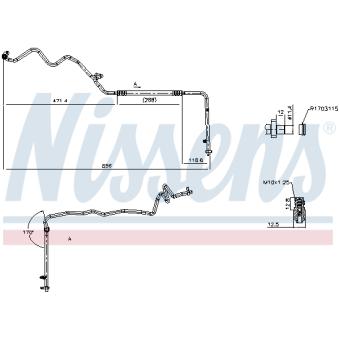 Conduite à haute pression, climatisation NISSENS 844832 pour AUDI A6 1.9 DCI - 110cv