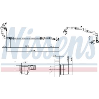 Conduite à haute pression, climatisation NISSENS [846921]