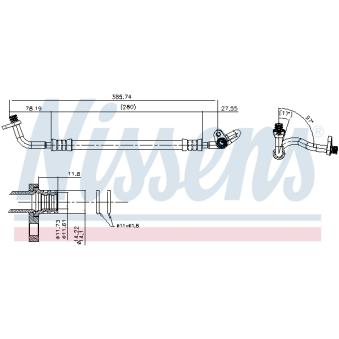Conduite à haute pression, climatisation NISSENS [848966]