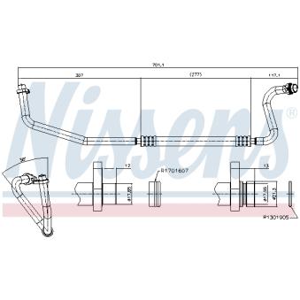 Conduite à basse pression, climatisation NISSENS [849360]