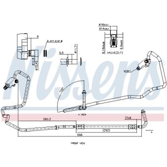 Conduite à haute pression, climatisation NISSENS [849742]