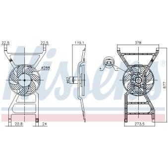 Ventilateur, refroidissement du moteur NISSENS OEM 7702295068