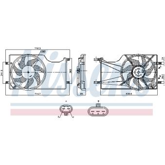 Ventilateur, refroidissement du moteur NISSENS 850098 pour CITROEN JUMPY 1.4 - 90cv