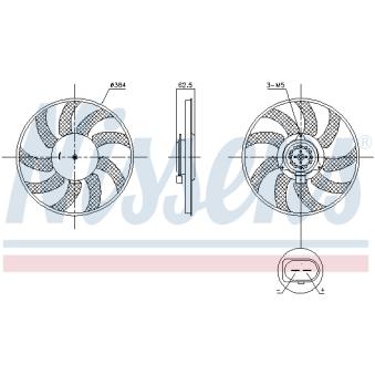 Ventilateur, refroidissement du moteur NISSENS 850099 pour AUDI A6 2.0 TFSI - 252cv