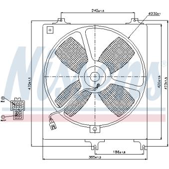 Ventilateur, refroidissement du moteur NISSENS 85069