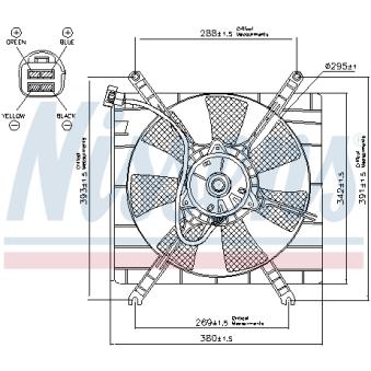 Ventilateur, refroidissement du moteur NISSENS 85414 pour SUZUKI LIANA 1.6 4WD - 106cv