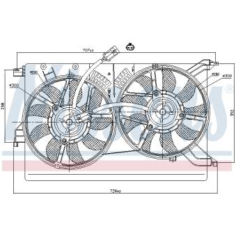 Ventilateur, refroidissement du moteur NISSENS 85523
