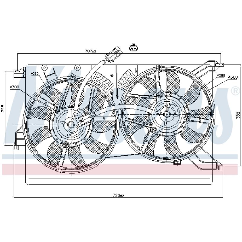 Ventilateur, refroidissement du moteur NISSENS 85523 - Visuel 1