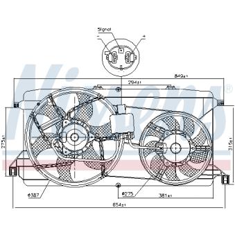 Ventilateur, refroidissement du moteur NISSENS 85826 pour CHEVROLET CORVETTE 2.2 TDCi - 110cv