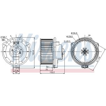 Pulseur d'air habitacle NISSENS 87107 pour MERCEDES-BENZ CLASSE M ML 500 - 292cv
