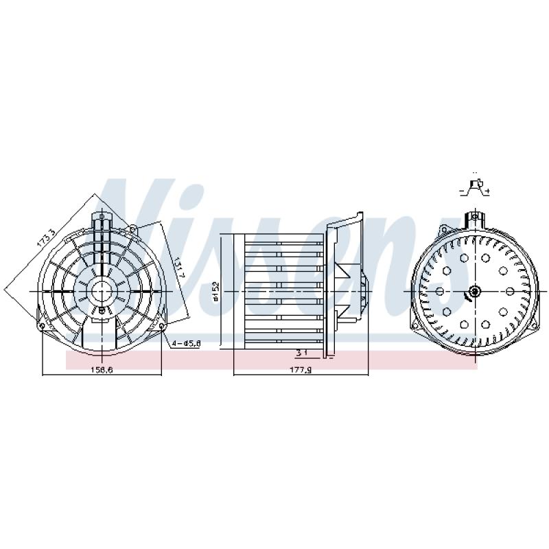Pulseur d'air habitacle NISSENS 87549 - Visuel 1