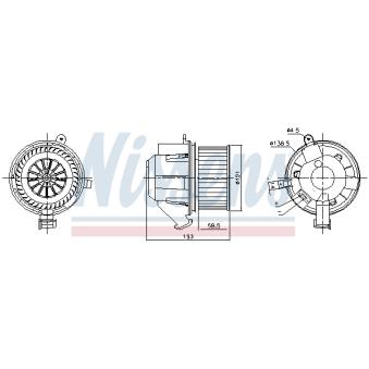 Pulseur d'air habitacle NISSENS 87607 pour MAZDA E SERIE 0.9 - 90cv Pulseur d'air habitacle NISSENS 87607 pour MAZDA E SERIE 0.9 - 90cv