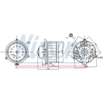 Pulseur d'air habitacle NISSENS 87618 pour FORD MONDEO 1.7 CDTI - 110cv