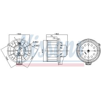 Pulseur d'air habitacle NISSENS 87620 pour AUDI A5 1.6 VVT-i - 110cv