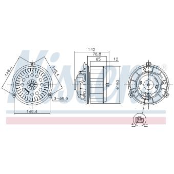 Pulseur d'air habitacle NISSENS 87623 pour CHEVROLET TRAX 1.4 - 140cv