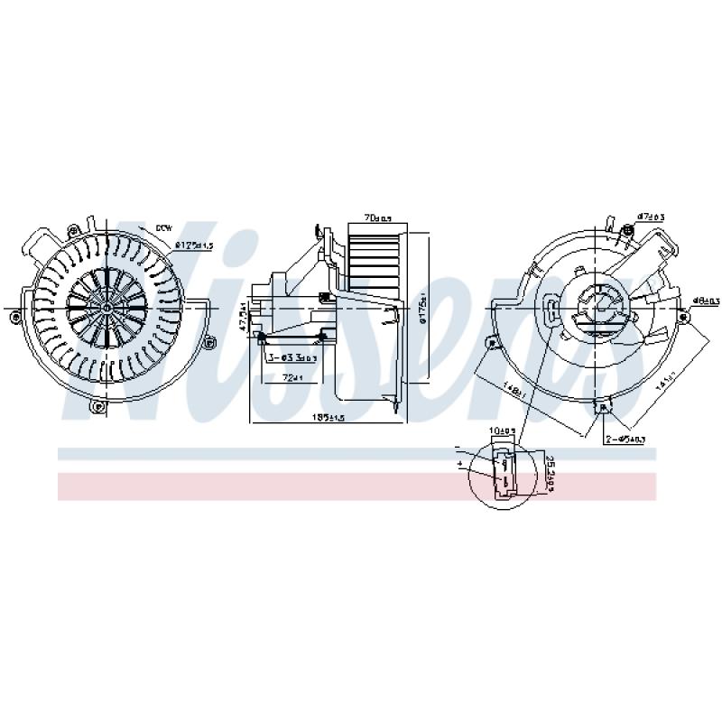 Pulseur d'air habitacle NISSENS 87624 - Visuel 1