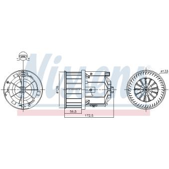Pulseur d'air habitacle NISSENS 87632 pour LAND ROVER RANGE ROVER EVOQUE 2.2 D 4x4 - 150cv