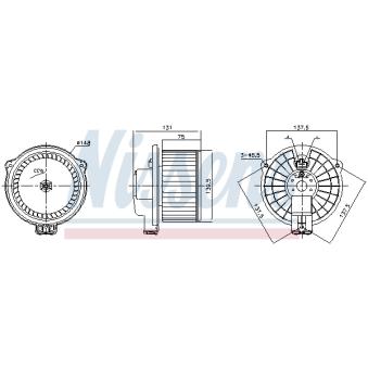 Pulseur d'air habitacle NISSENS [87717]