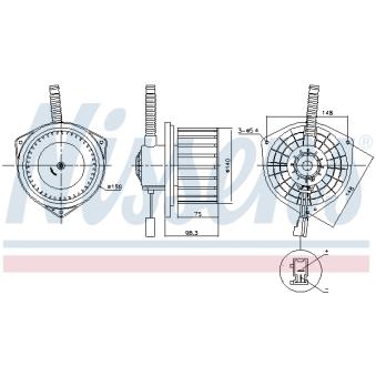 Pulseur d'air habitacle NISSENS OEM 7425064j00 Pulseur d'air habitacle NISSENS OEM 7425064j00