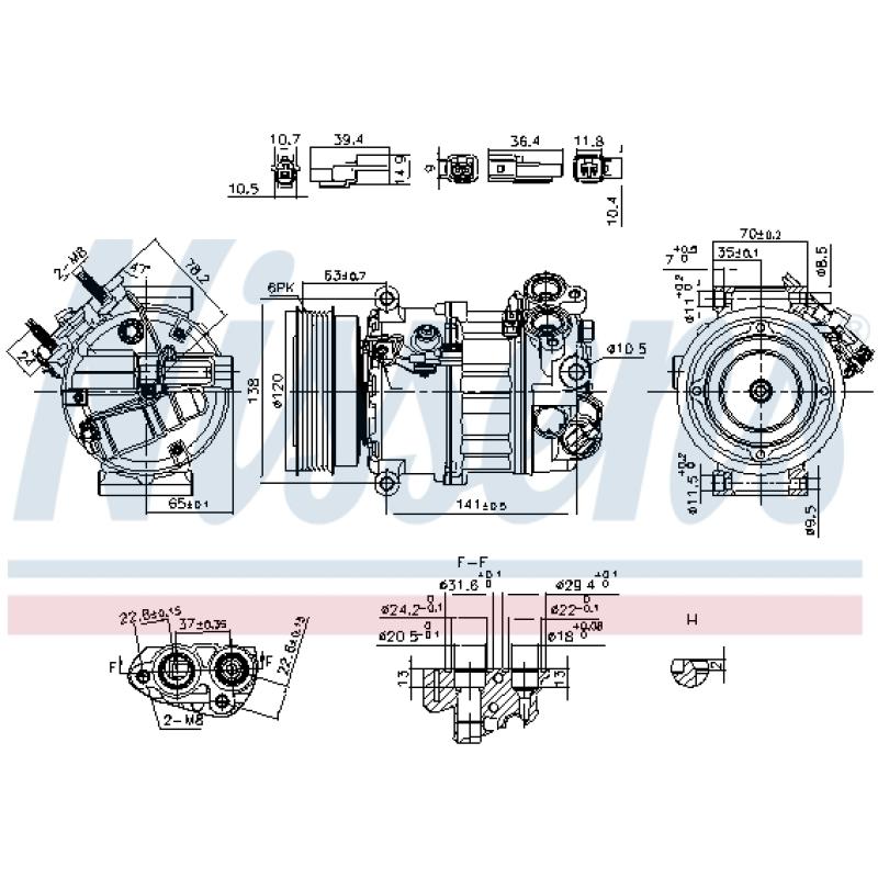 Compresseur, climatisation NISSENS 890593 - Visuel 1
