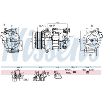 Compresseur, climatisation NISSENS [891042]