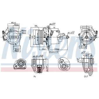 Compresseur, climatisation NISSENS [891074]