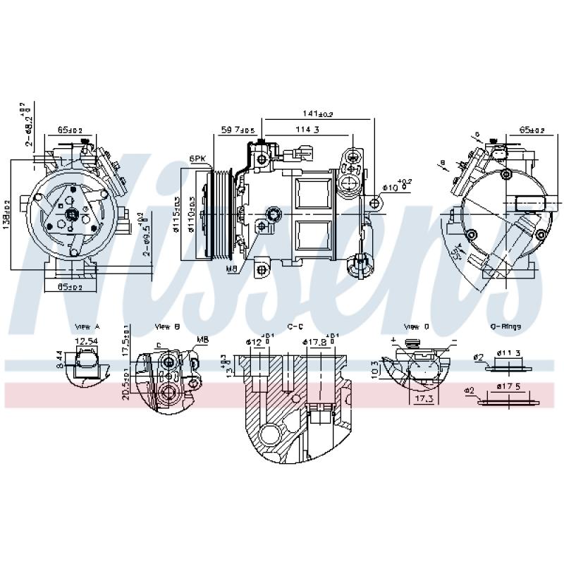 Compresseur, climatisation NISSENS 891186 - Visuel 1