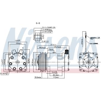 Compresseur, climatisation NISSENS OEM 71379601