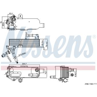 Radiateur d'huile NISSENS 91298 pour BMW Série 3 330 e - 252cv