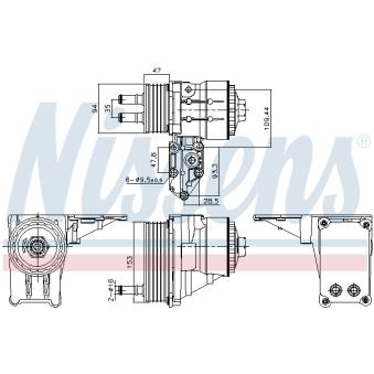 Boîtier, filtre à huile NISSENS OEM 1097629