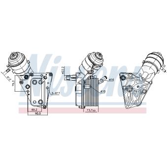 Boîtier, filtre à huile NISSENS OEM 650008 Boîtier, filtre à huile NISSENS OEM 650008