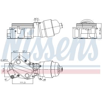 Radiateur d'huile NISSENS 91357 pour LANCIA YPSILON 0.9 Twinair - 86cv