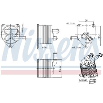 Radiateur d'huile de boîte automatique NISSENS [91512]