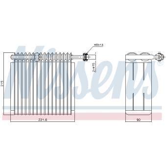 Evaporateur climatisation NISSENS 92199 Evaporateur climatisation NISSENS 92199