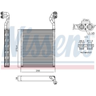 Évaporateur climatisation NISSENS [92413]