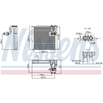 Évaporateur climatisation NISSENS 92483